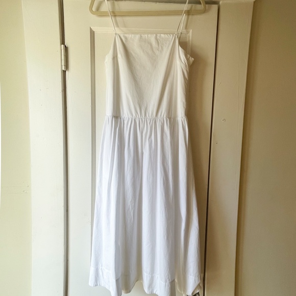 White XS Aritzia Babaton Poplin Midi Dress - Picture 8 of 9
